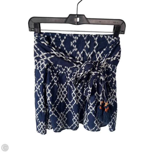 Skirt Mini & Short By Anthropologie In Blue & White, Size: 8