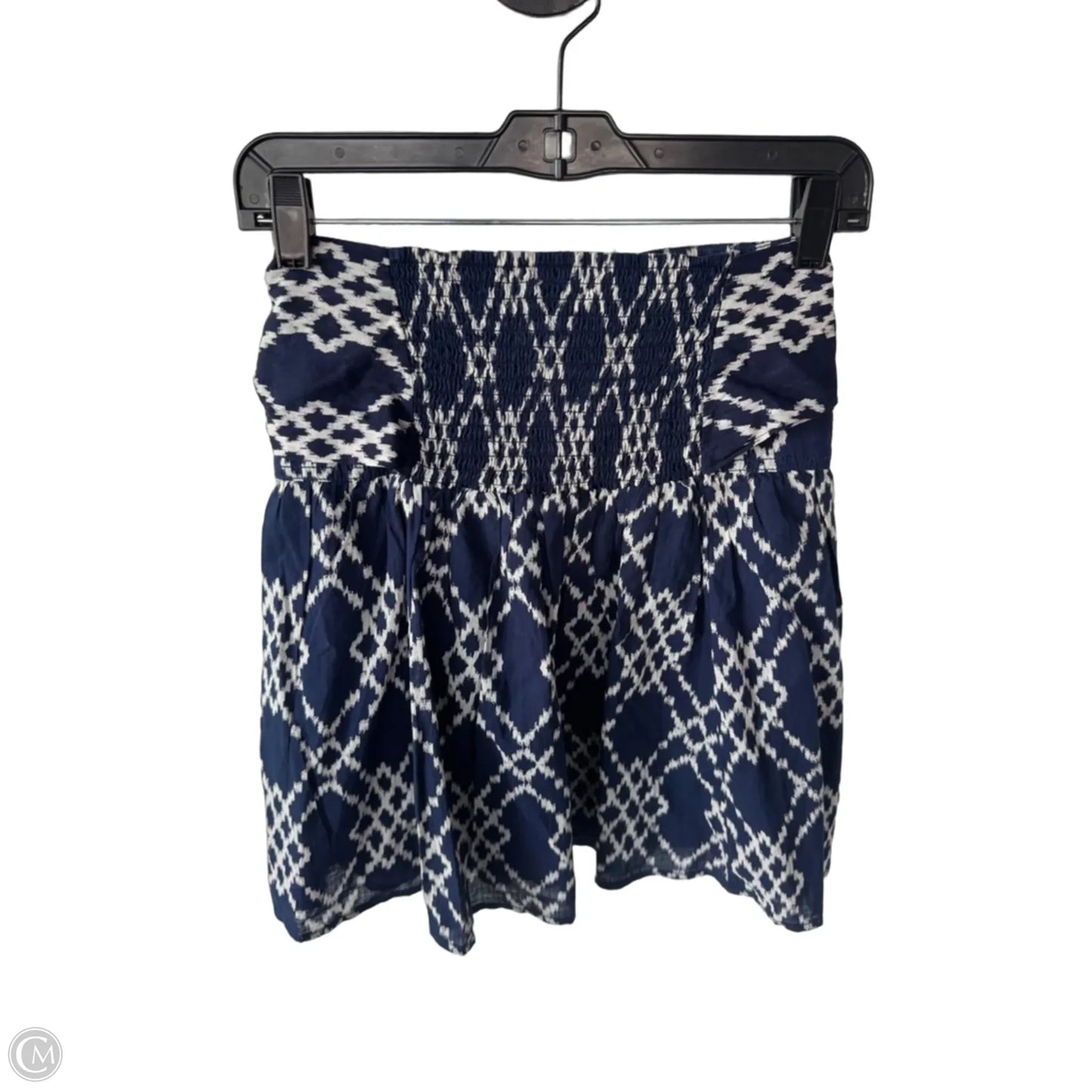 Skirt Mini & Short By Anthropologie In Blue & White, Size: 8
