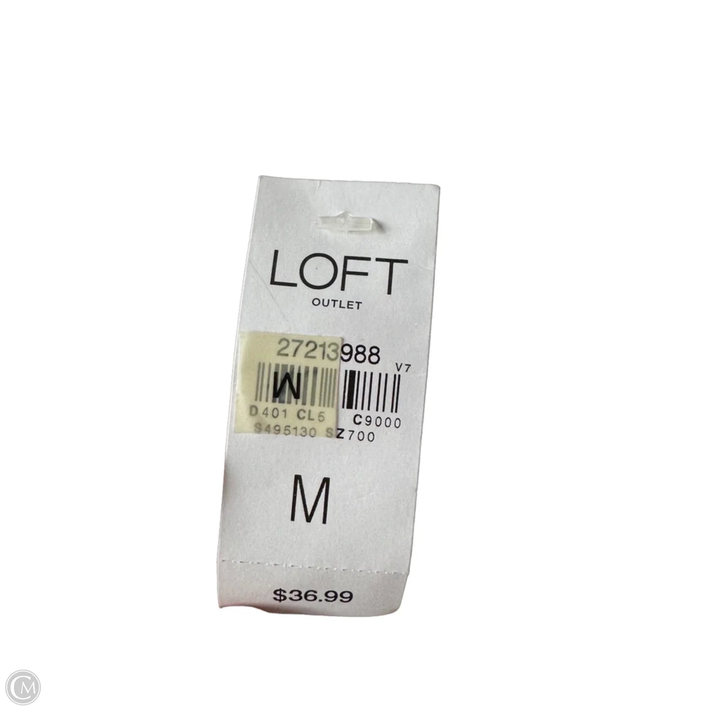 Top Short Sleeve By Loft In Blue & White, Size: M