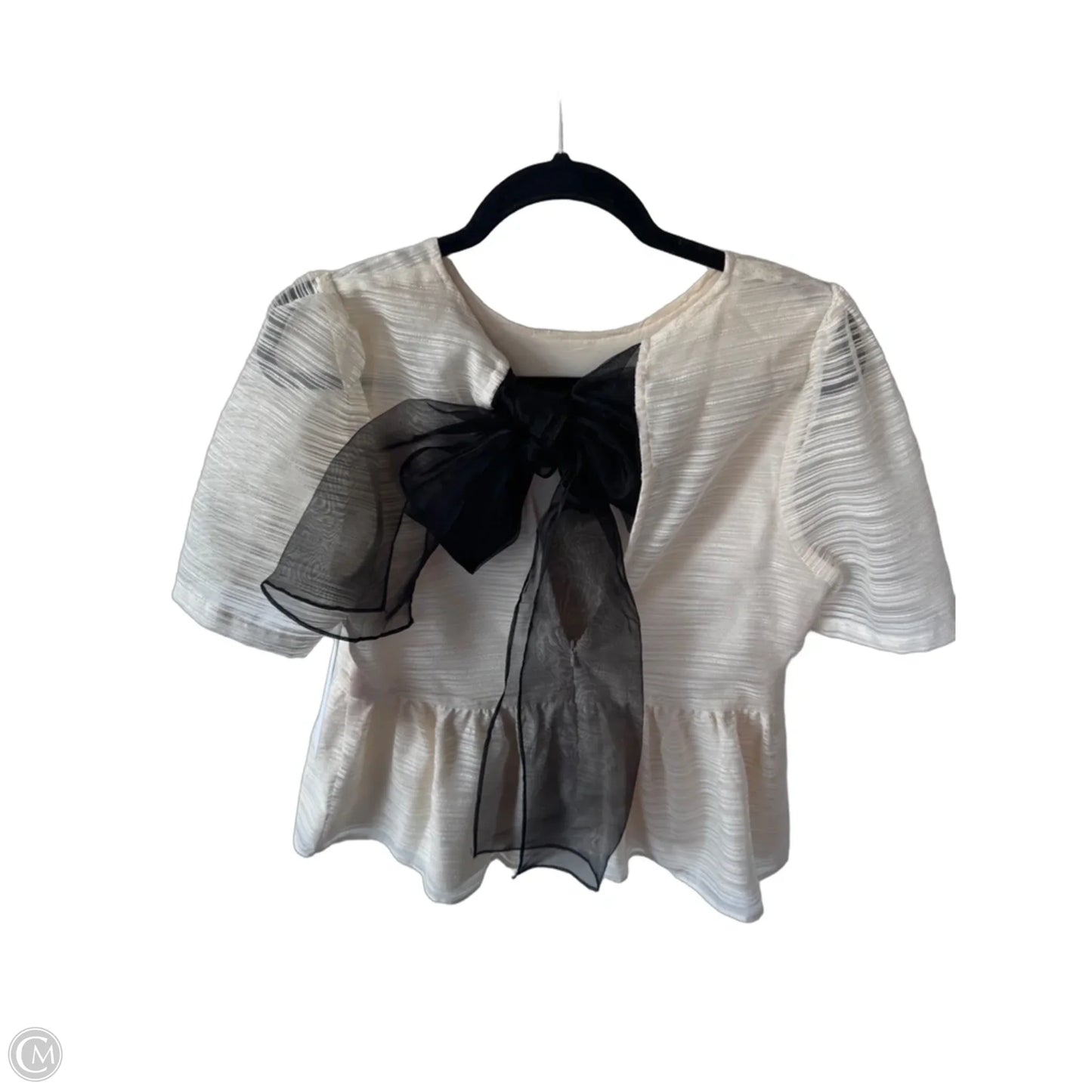 Top Short Sleeve By Sunday In Brooklyn In Black & Cream, Size: S