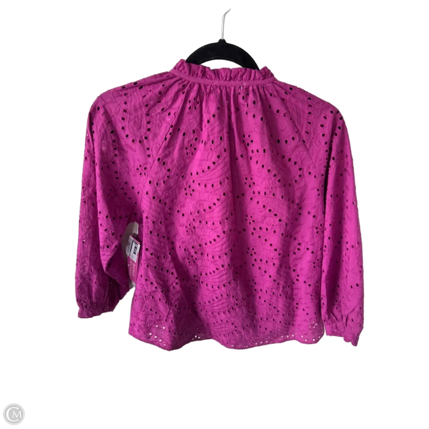 Top Long Sleeve By Evereve In Pink, Size: M