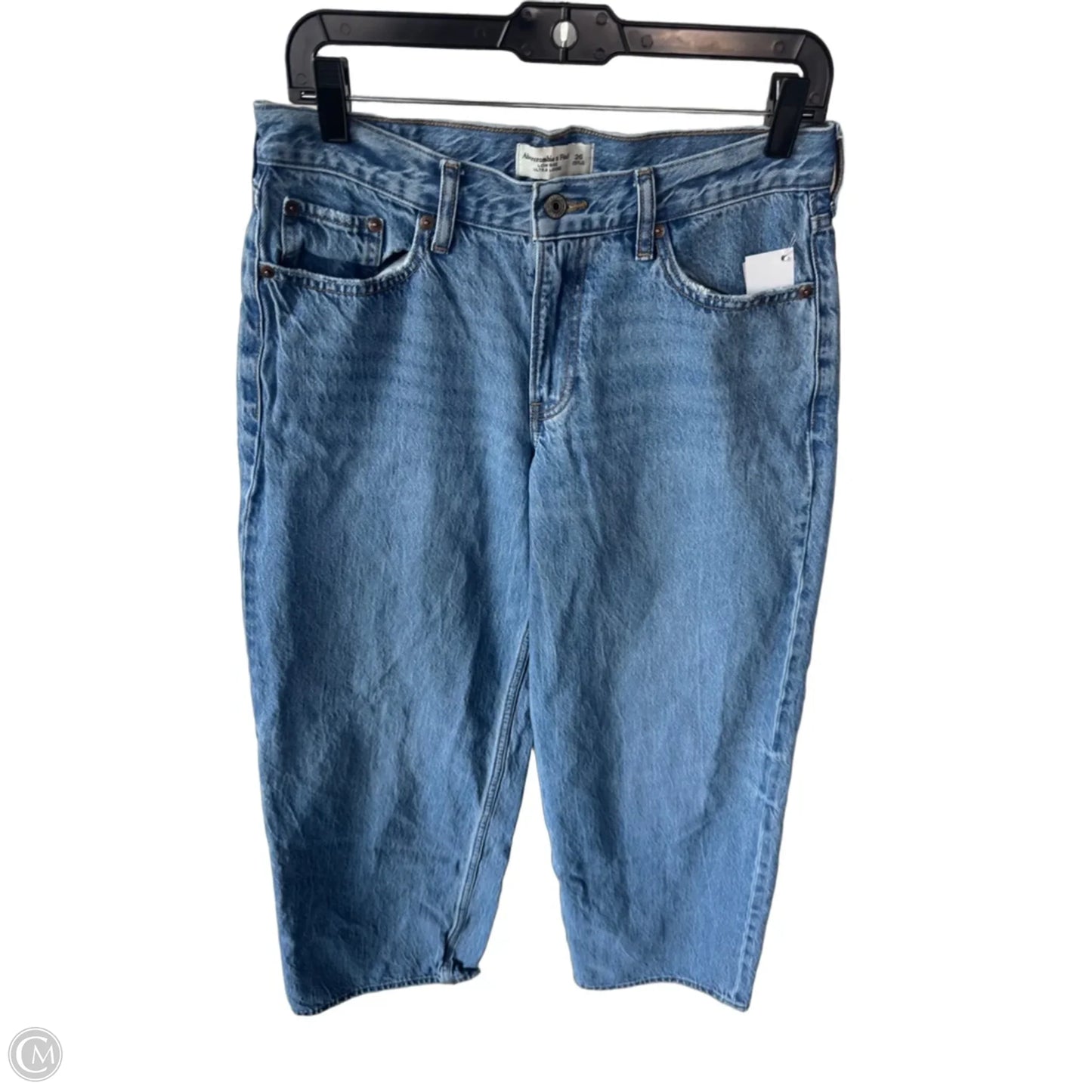 Jeans Wide Leg By Abercrombie And Fitch In Blue Denim, Size: 2