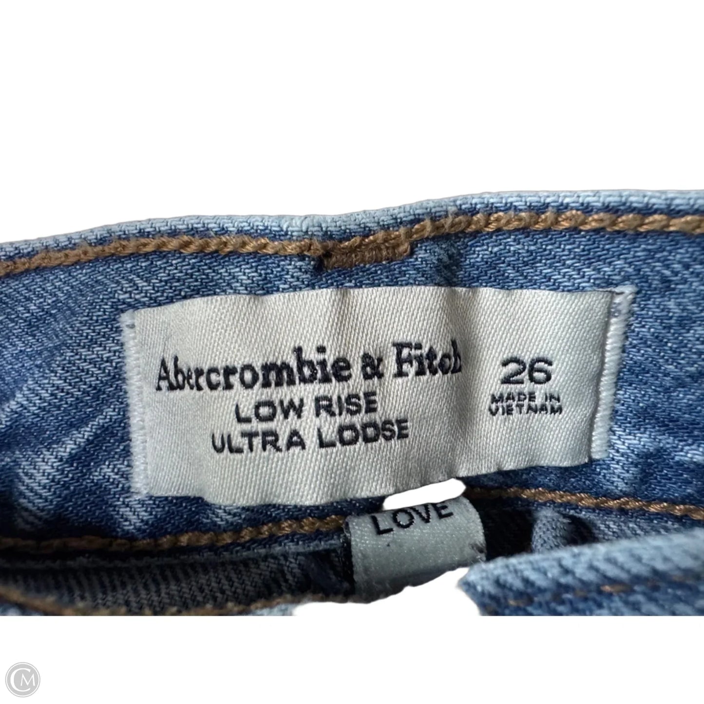 Jeans Wide Leg By Abercrombie And Fitch In Blue Denim, Size: 2