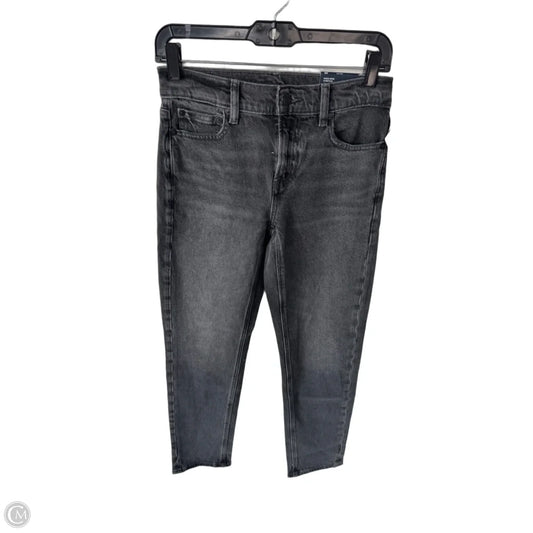Jeans Straight By American Eagle In Black Denim, Size: 0