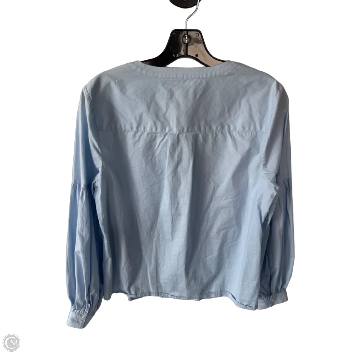 Top Long Sleeve By Cece In Blue, Size: M