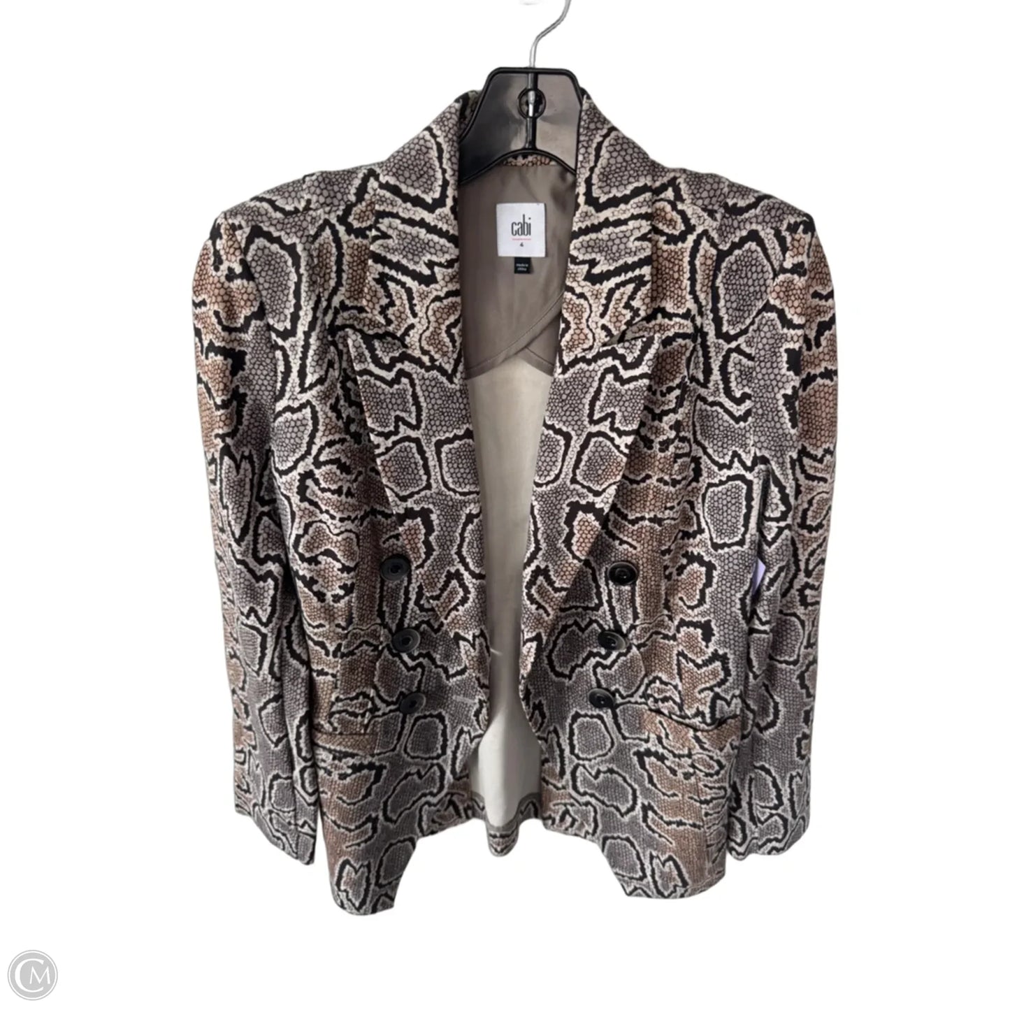 Blazer By Cabi In Grey & Tan, Size: S