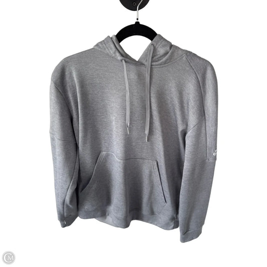 Athletic Sweatshirt Hoodie By Adidas In Grey, Size: Xl