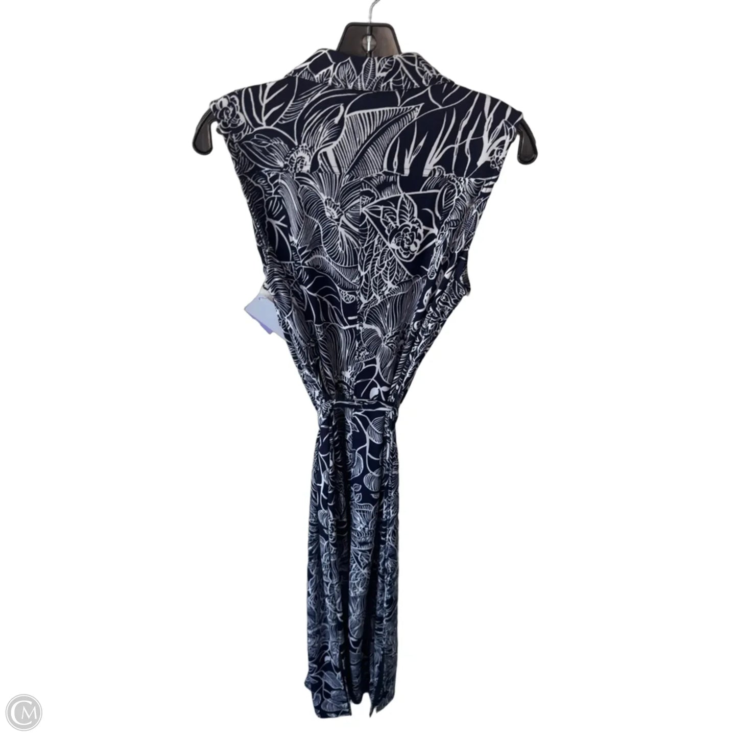 Dress Casual Maxi By Talbots In Blue & White, Size: M