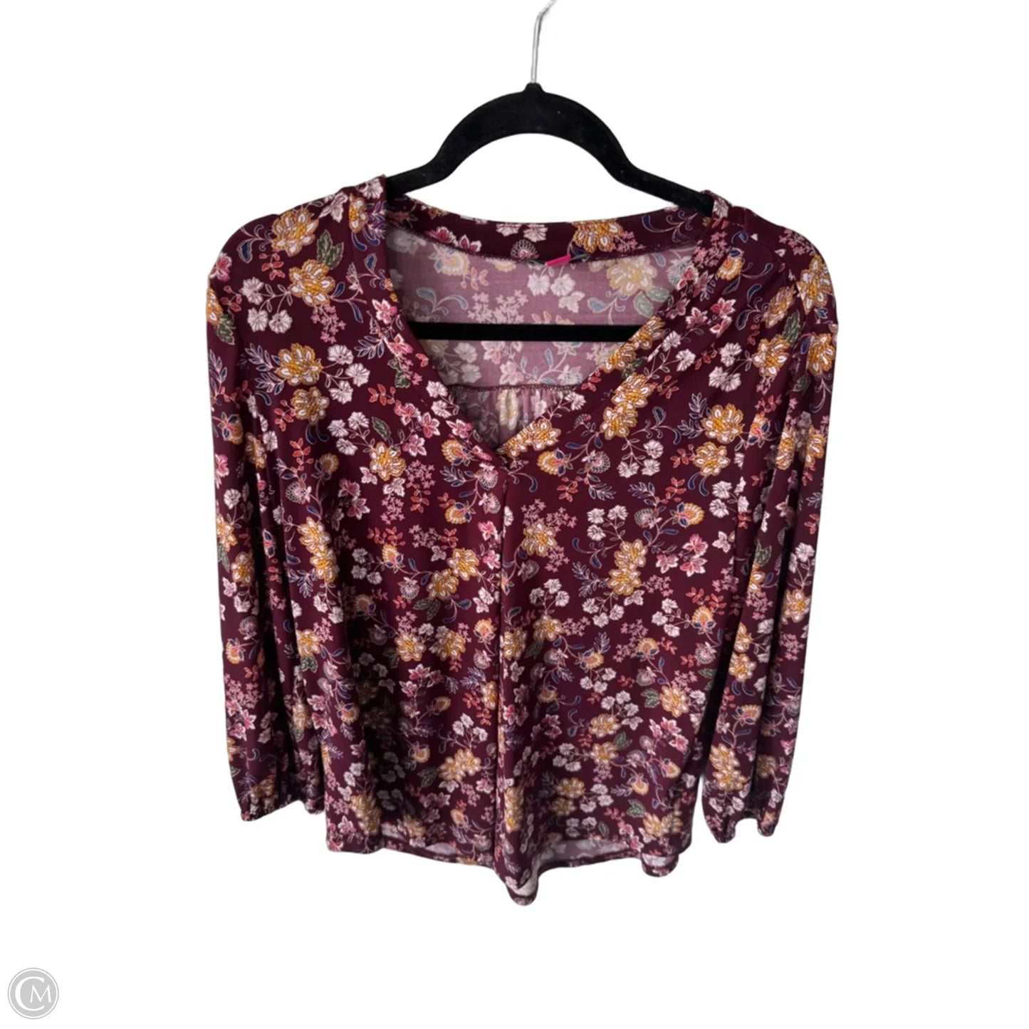 Top Long Sleeve By Vince Camuto In Red, Size: M