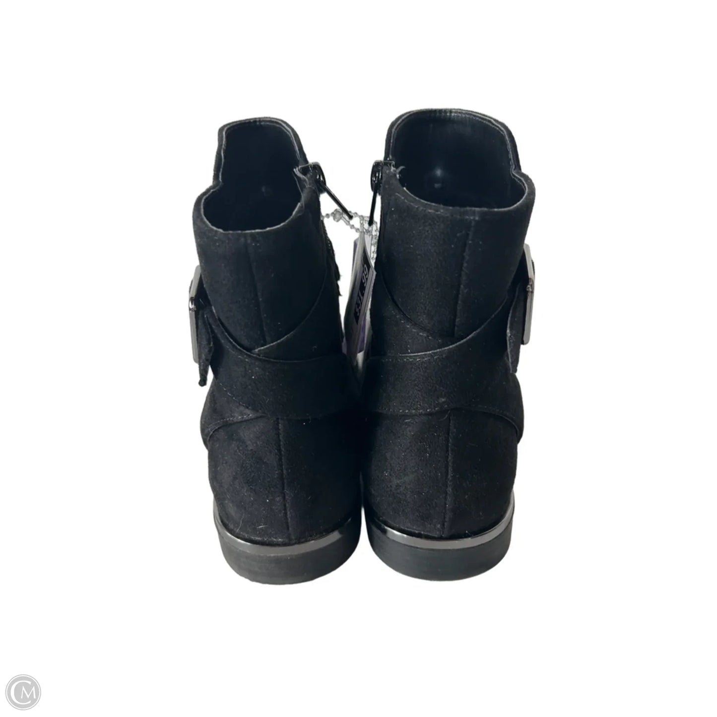 Boots Ankle Flats By Nine West In Black, Size: 9.5