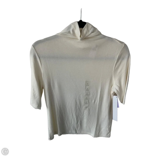 Sweater Short Sleeve By Banana Republic In Cream, Size: M