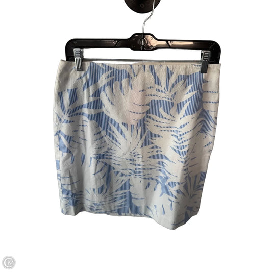 Skirt Mini & Short By Talbots In Blue & White, Size: 4