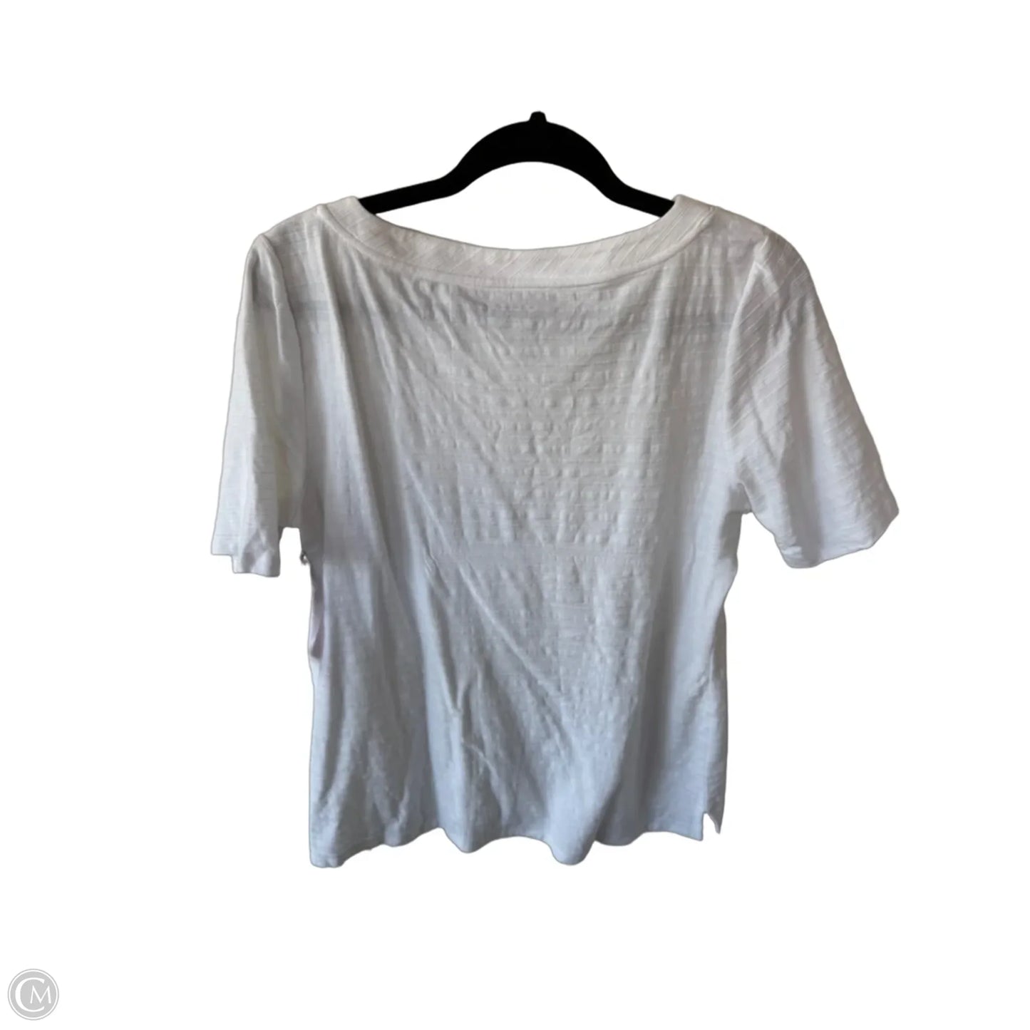 Top Short Sleeve By Talbots In White, Size: M