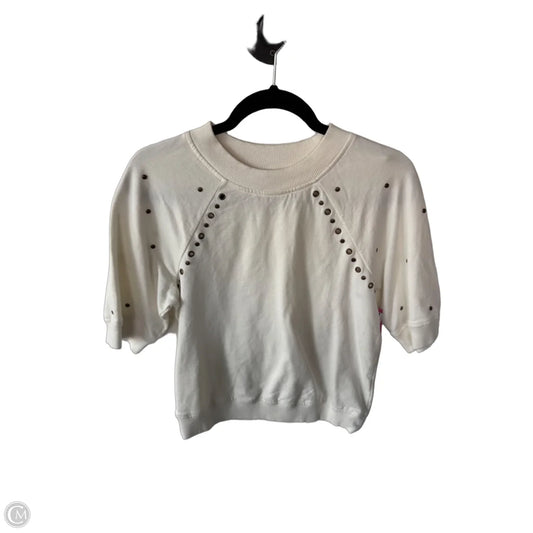 Top Short Sleeve By Anthropologie In White, Size: Xs