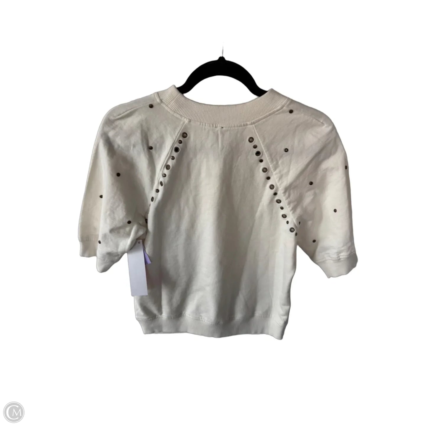 Top Short Sleeve By Anthropologie In White, Size: Xs