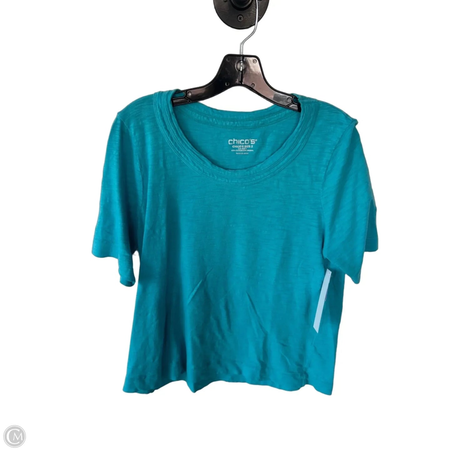 Top Short Sleeve By Chicos In Blue, Size: L