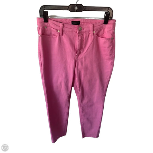 Jeans Straight By Talbots In Pink Denim, Size: 6p