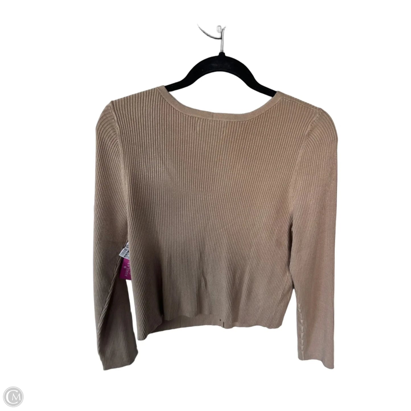 Sweater Cardigan By Old Navy In Tan, Size: L