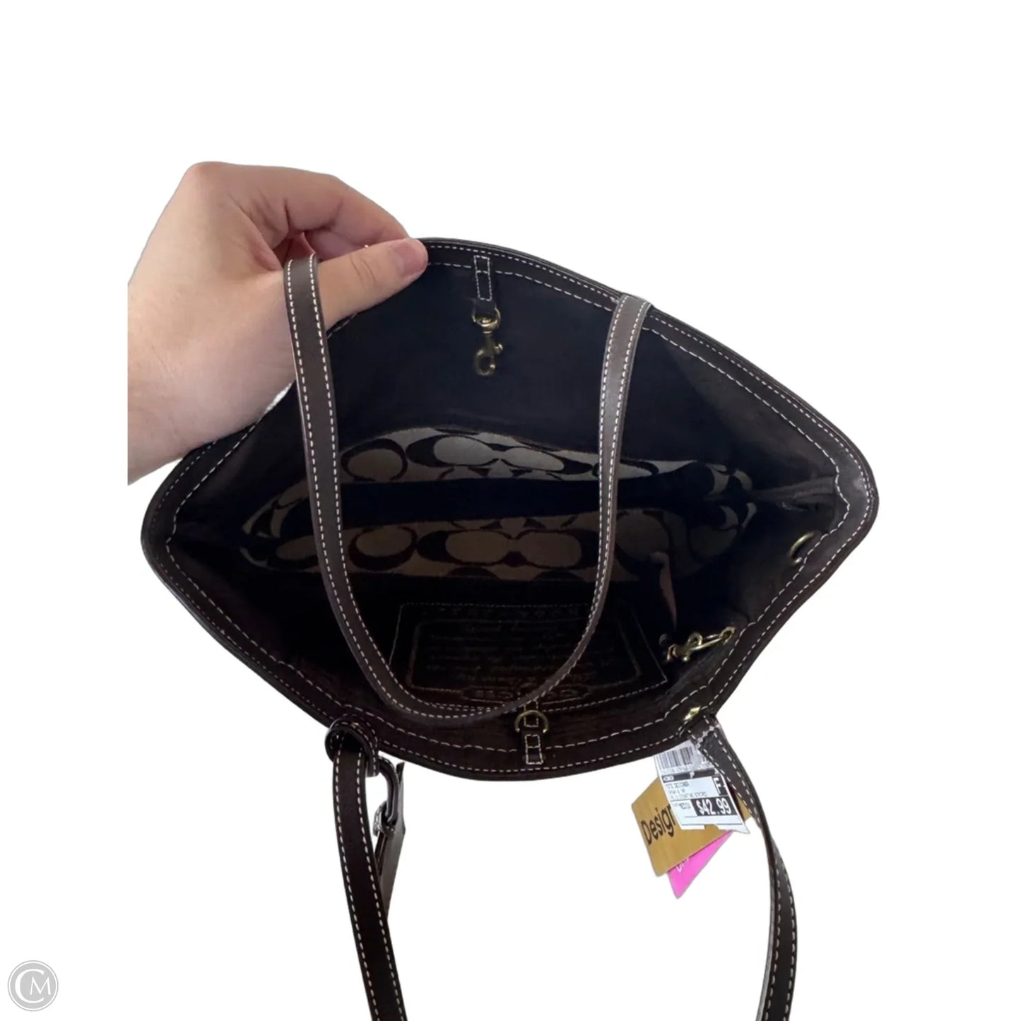 Tote Designer By Coach, Size: Medium