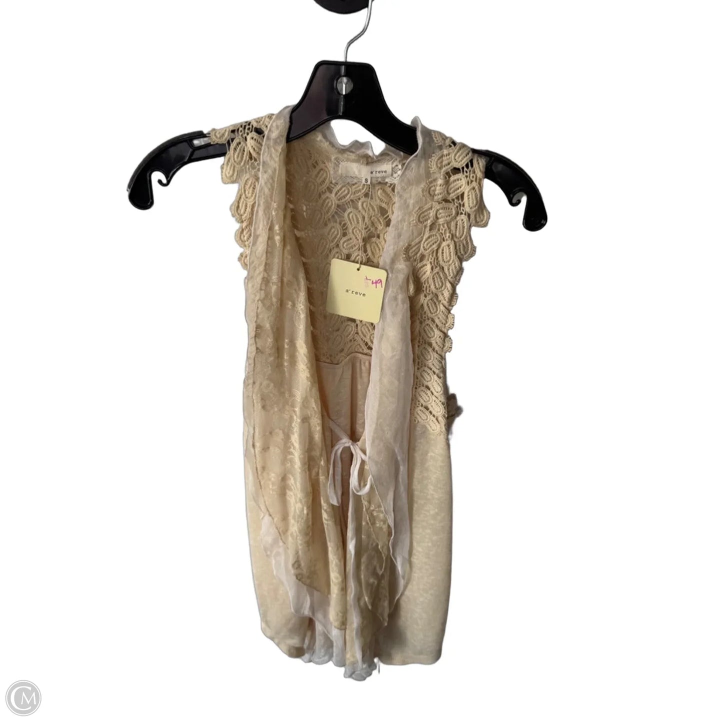 Vest Other By Areve In Cream, Size: S