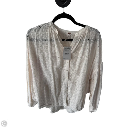 Top Long Sleeve By Free People In Cream, Size: Xs