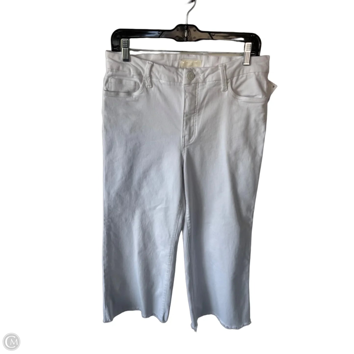Jeans Wide Leg By Kut In White Denim, Size: 8