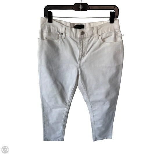 Jeans Straight By Banana Republic In White Denim, Size: 8