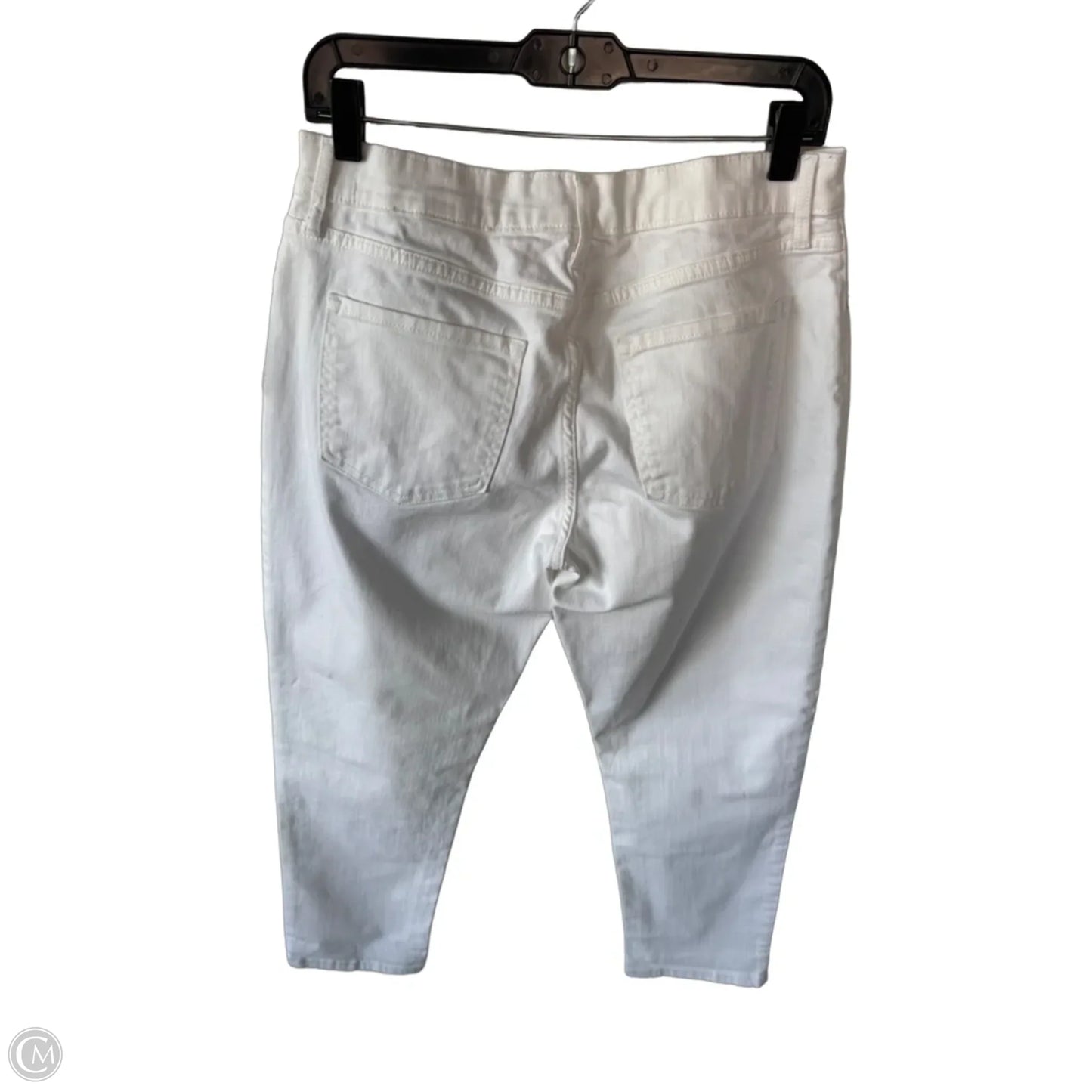 Jeans Straight By Banana Republic In White Denim, Size: 8