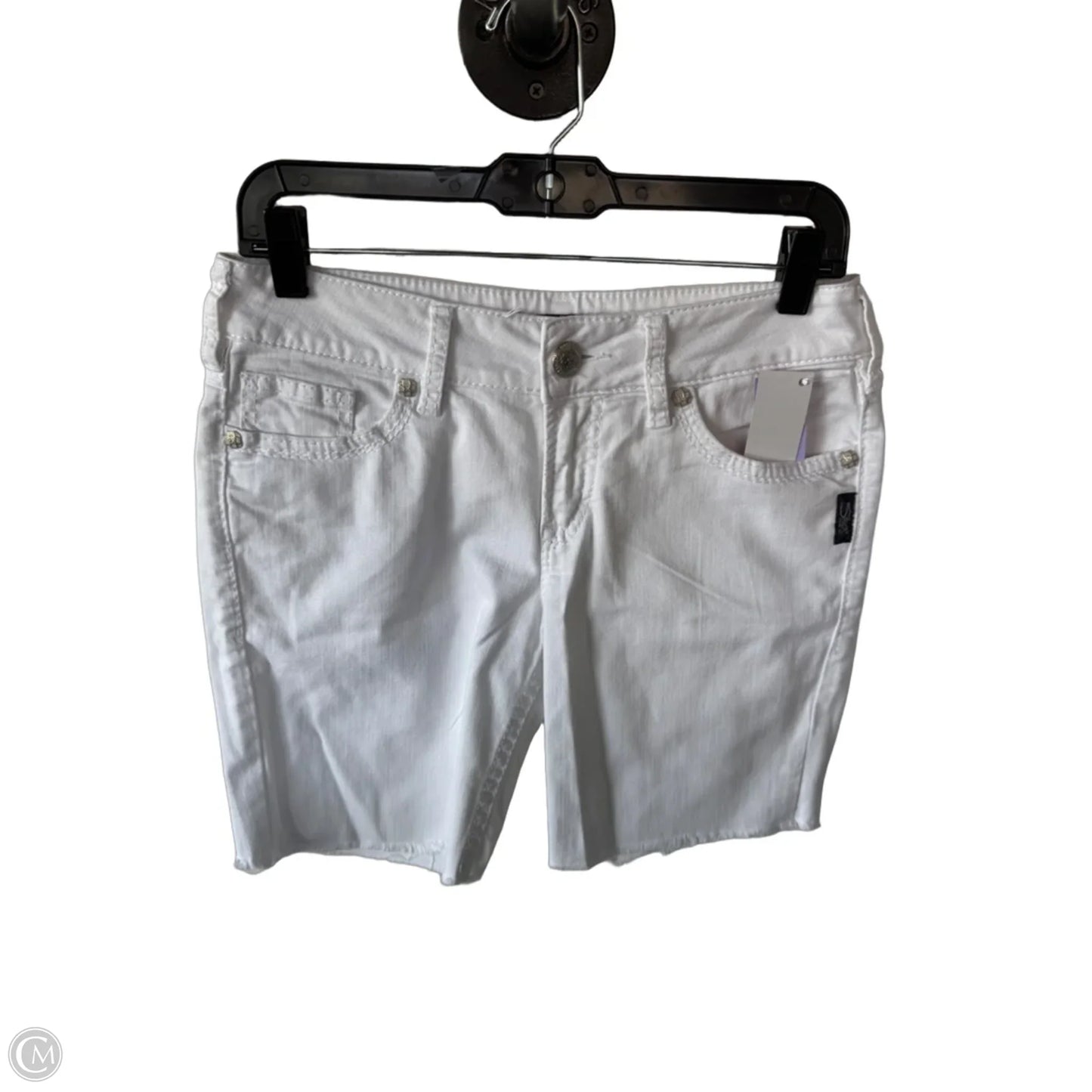Shorts By Silver In White Denim, Size: 8