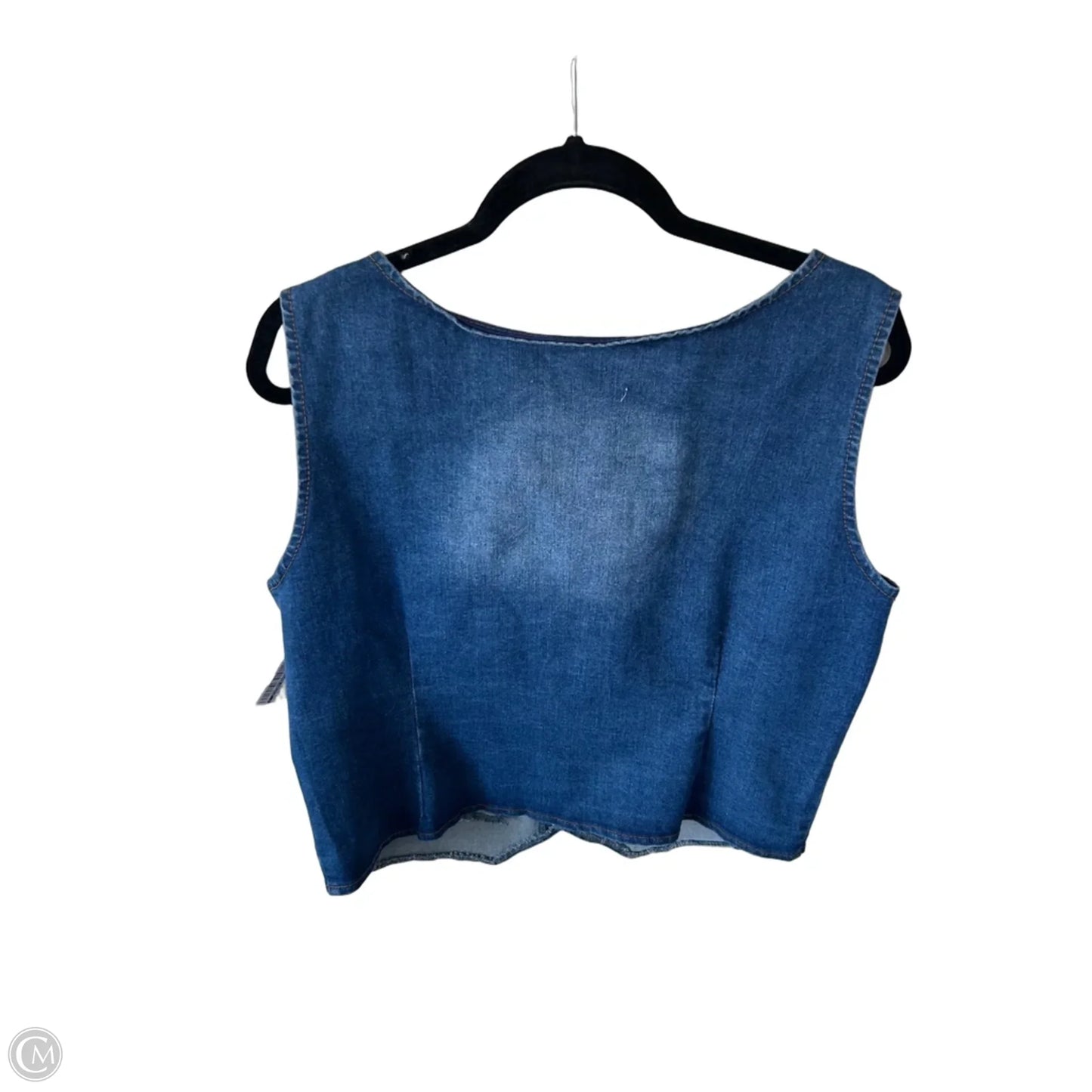 Vest Other By Clothes Mentor In Blue Denim, Size: L