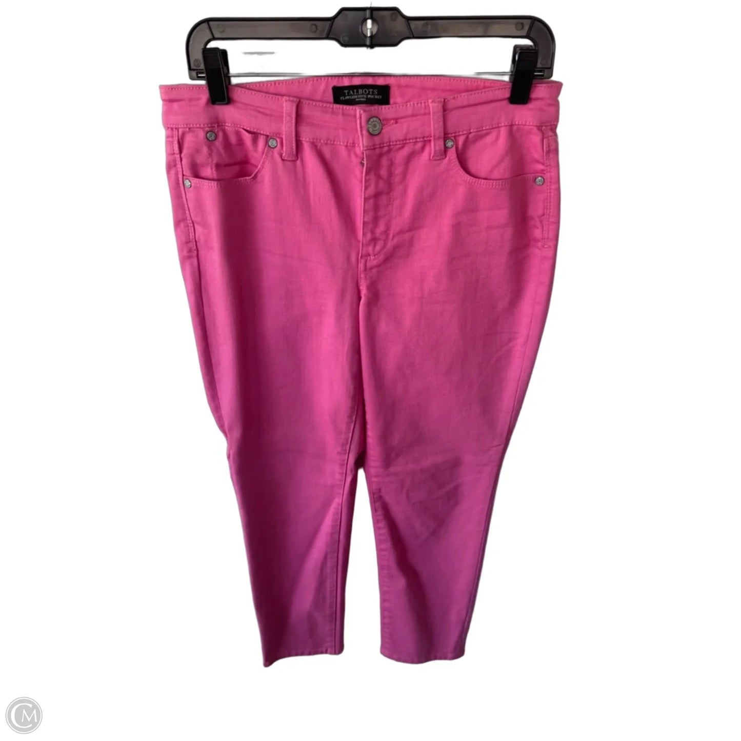 Jeans Straight By Talbots In Pink Denim, Size: 6p