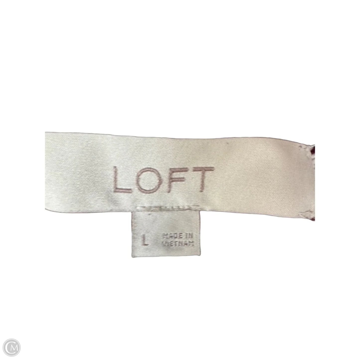 Vest Sweater By Loft In Red & White, Size: L