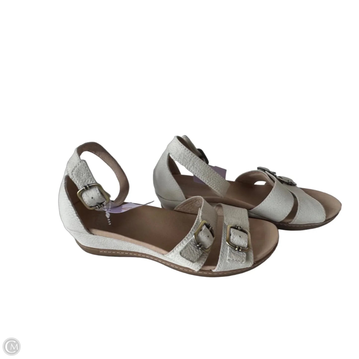 Sandals Heels Wedge By Dansko In Cream, Size: 7.5