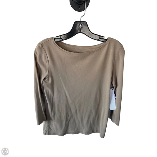 Top 3/4 Sleeve Basic By Talbots In Tan, Size: S