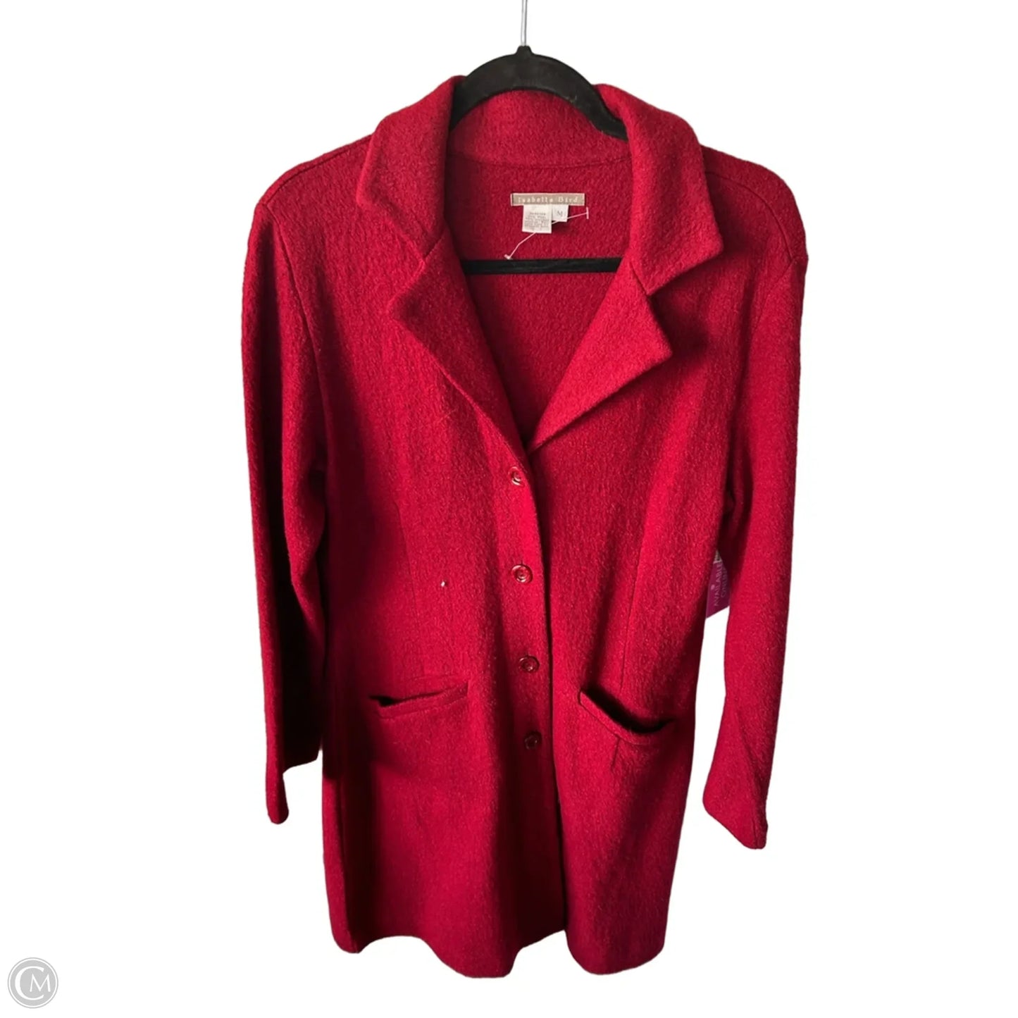 Coat Peacoat By Isabella Bird In Red, Size: M
