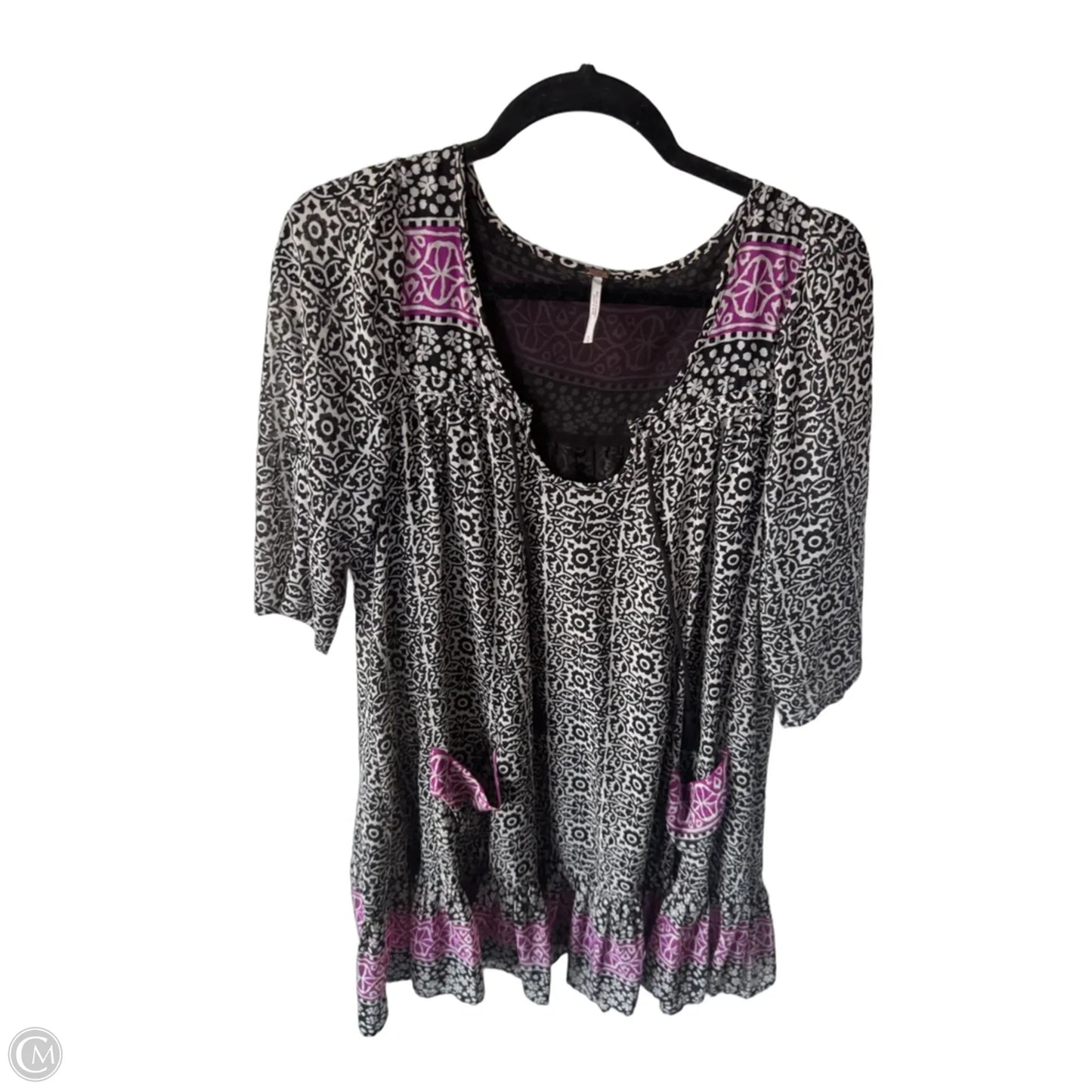 Dress Casual Short By Free People In Black & Cream, Size: S