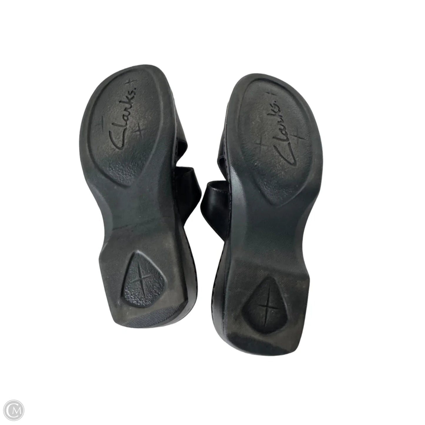 Sandals Flats By Clarks In Black, Size: 10