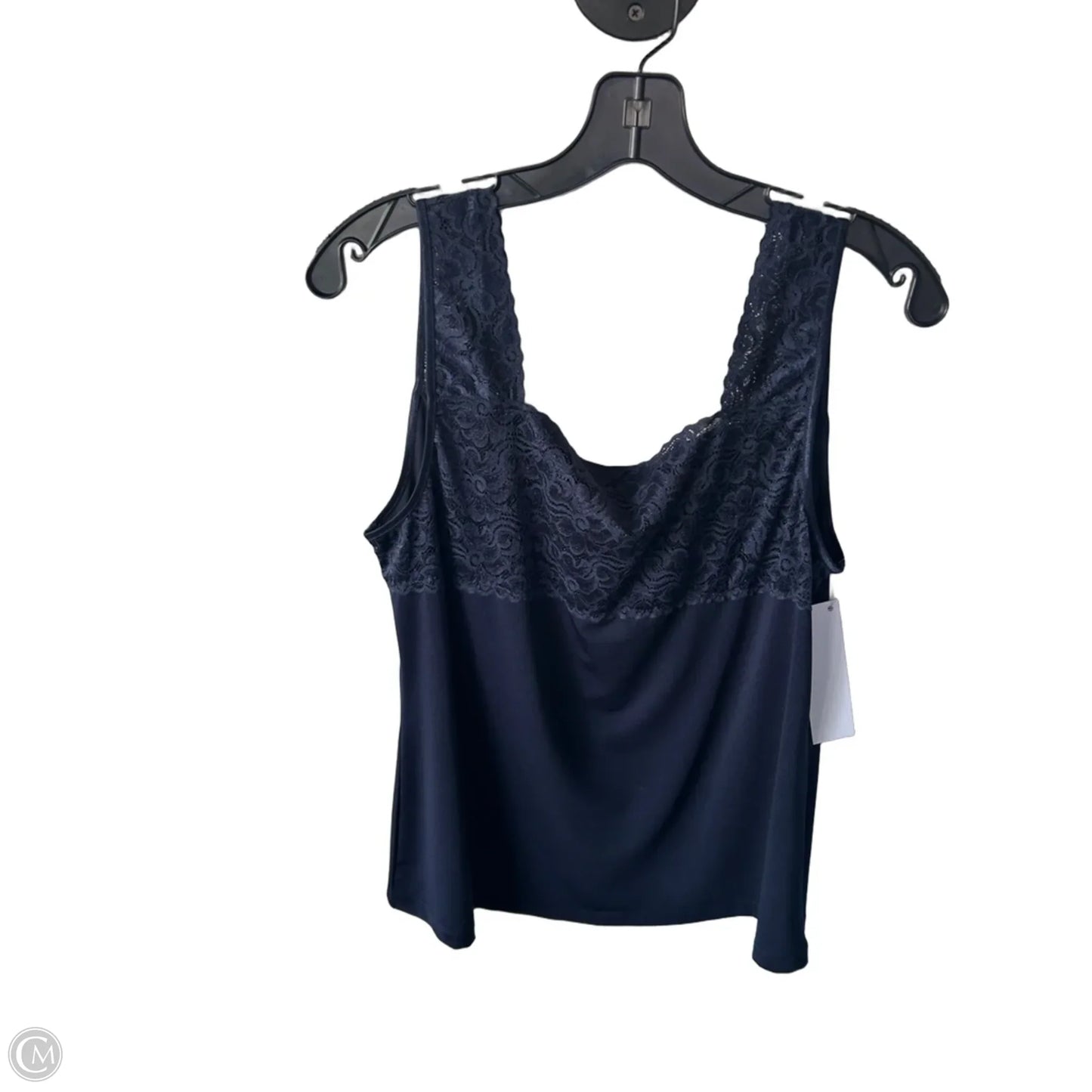 Top Sleeveless Basic By Christopher And Banks In Navy, Size: L