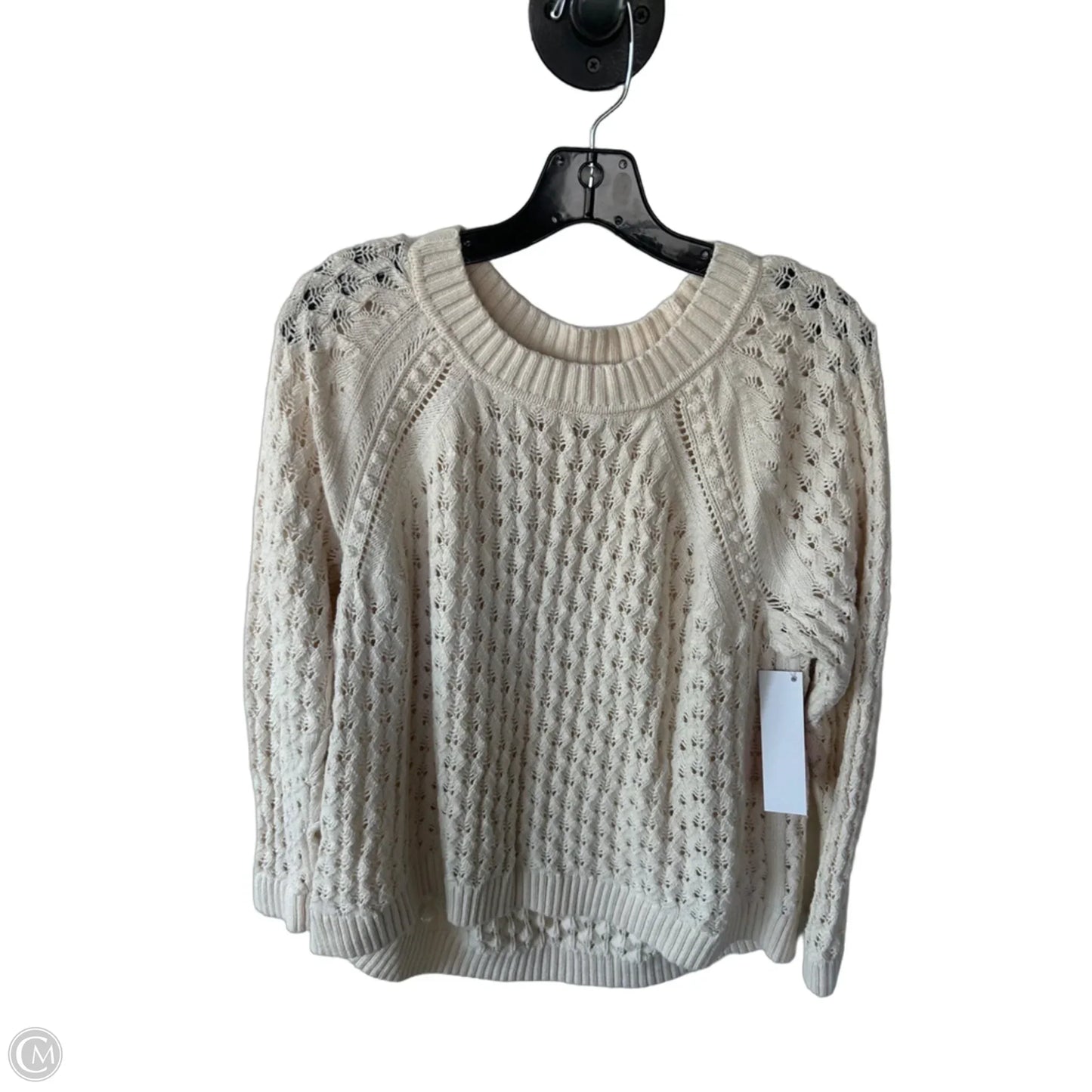 Sweater By Loft In Cream, Size: L