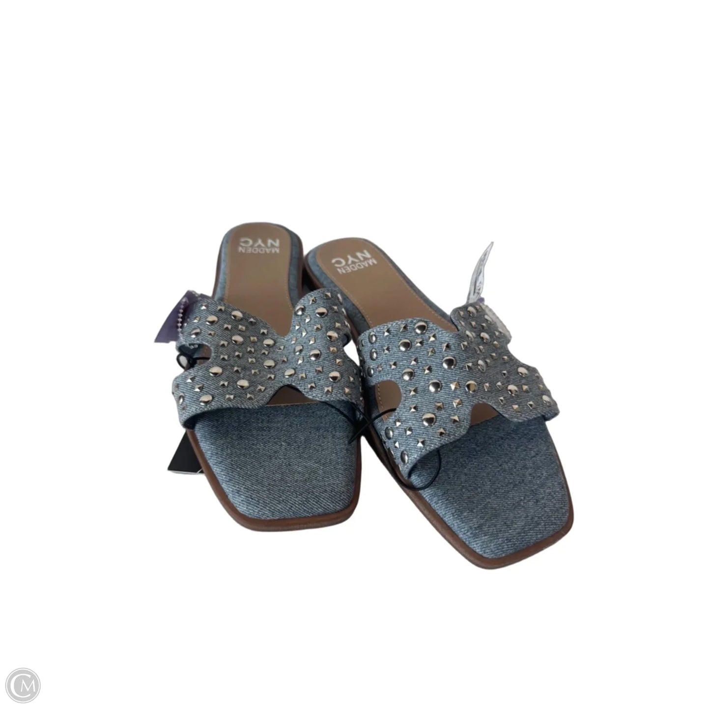 Sandals Flats By Madden Nyc In Blue & Silver, Size: 9.5