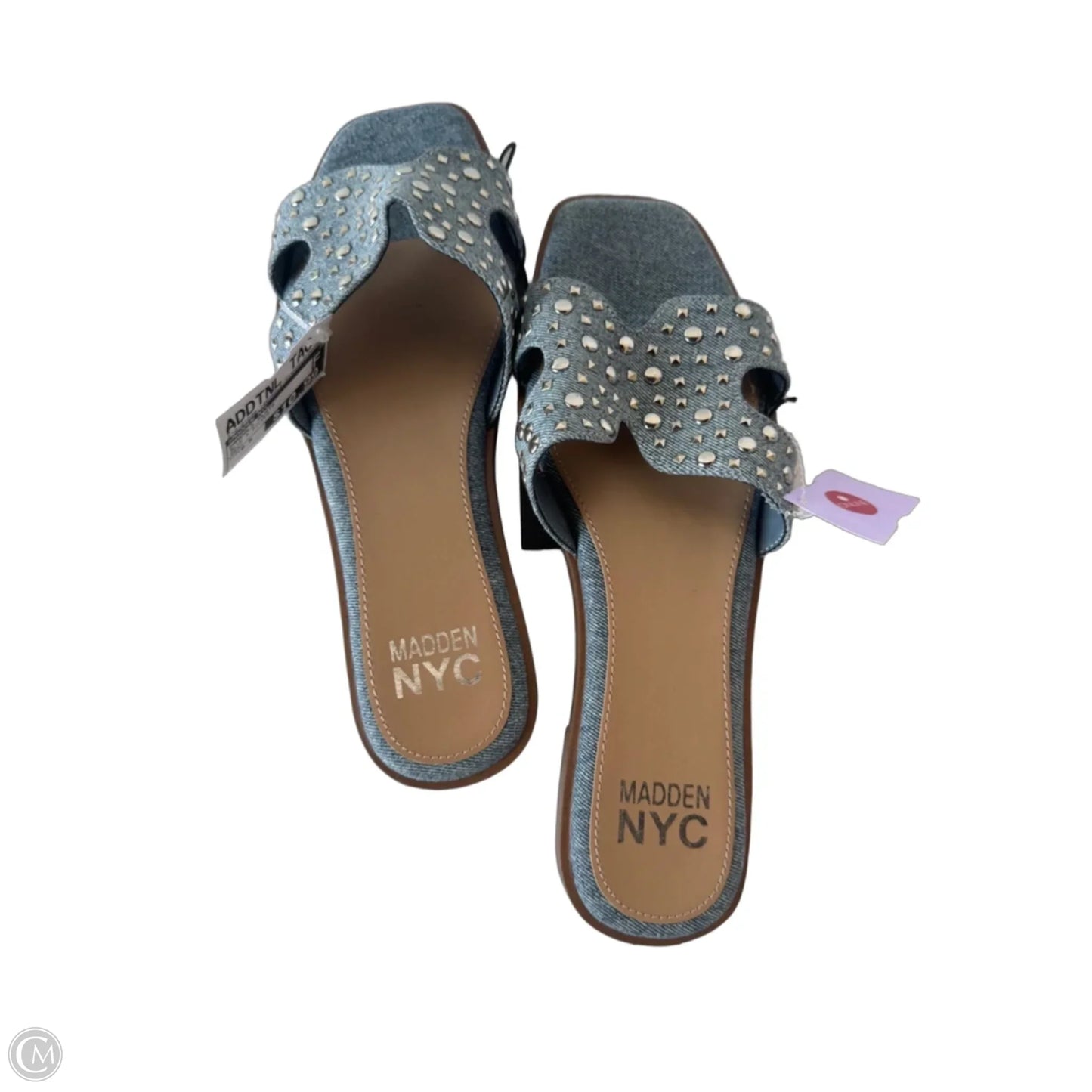 Sandals Flats By Madden Nyc In Blue & Silver, Size: 9.5