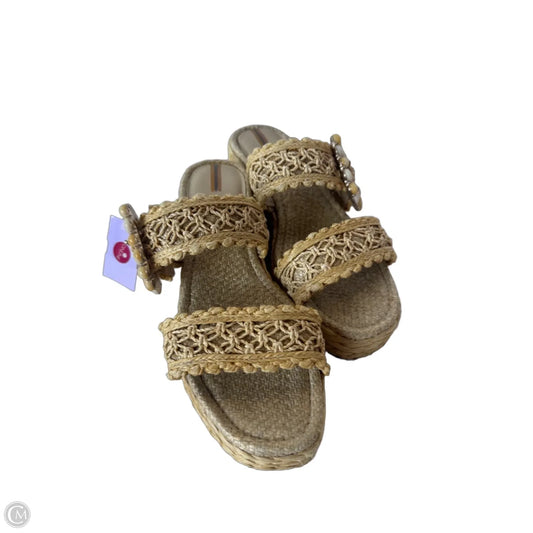 Sandals Heels Wedge By Sam Edelman In Tan, Size: 9.5
