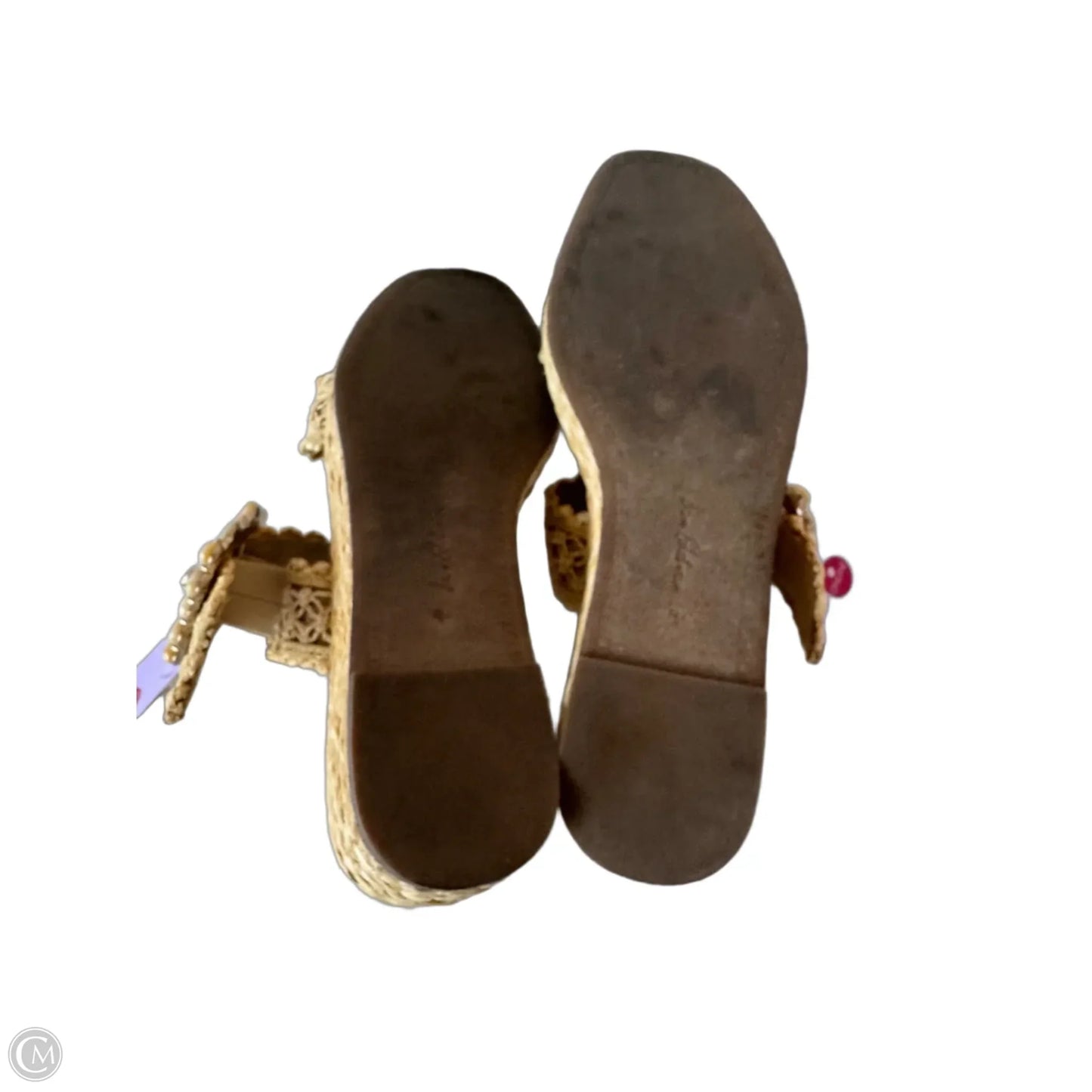 Sandals Heels Wedge By Sam Edelman In Tan, Size: 9.5