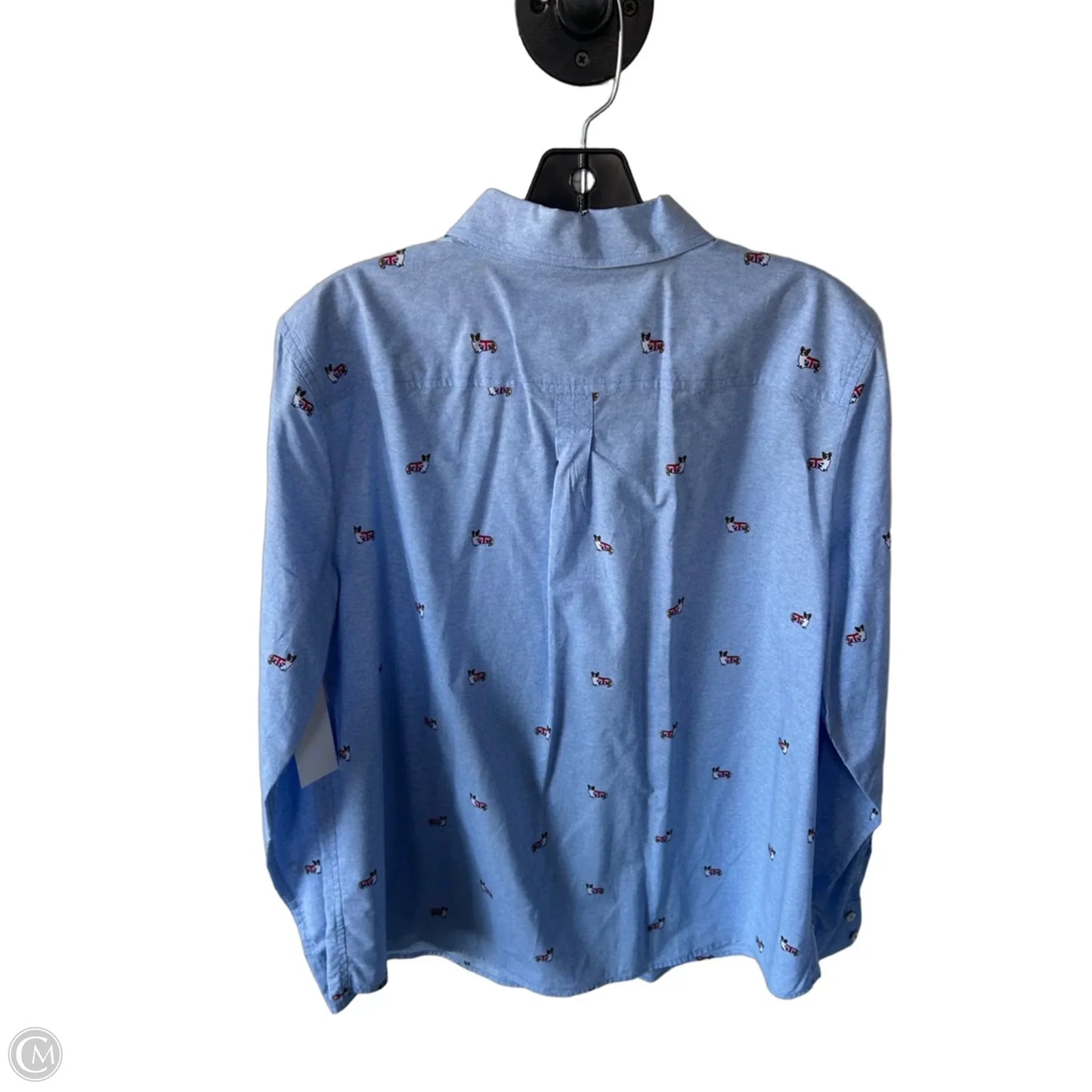 Top Long Sleeve By Talbots In Blue, Size: L