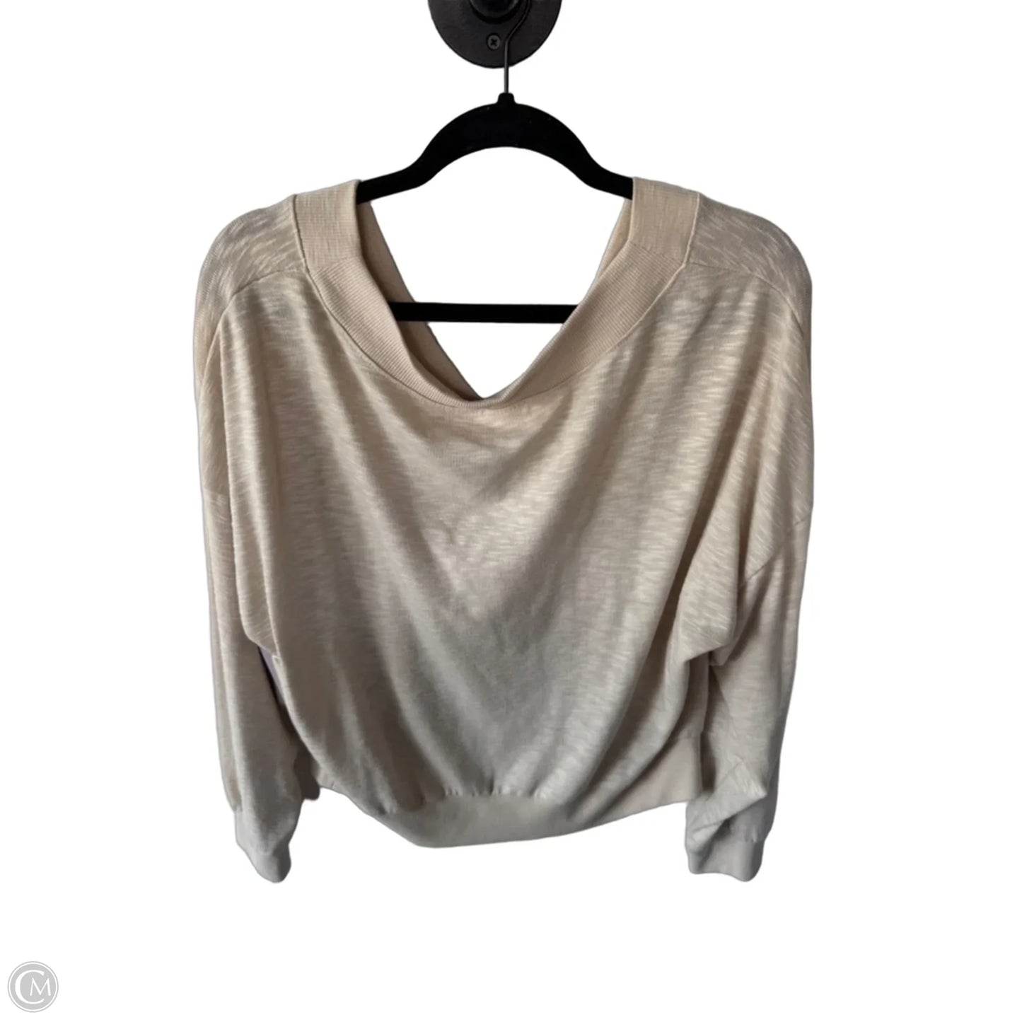 Top Long Sleeve By Others Follow In Cream, Size: L