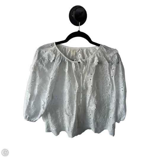 Top 3/4 Sleeve By Adiva In White, Size: L