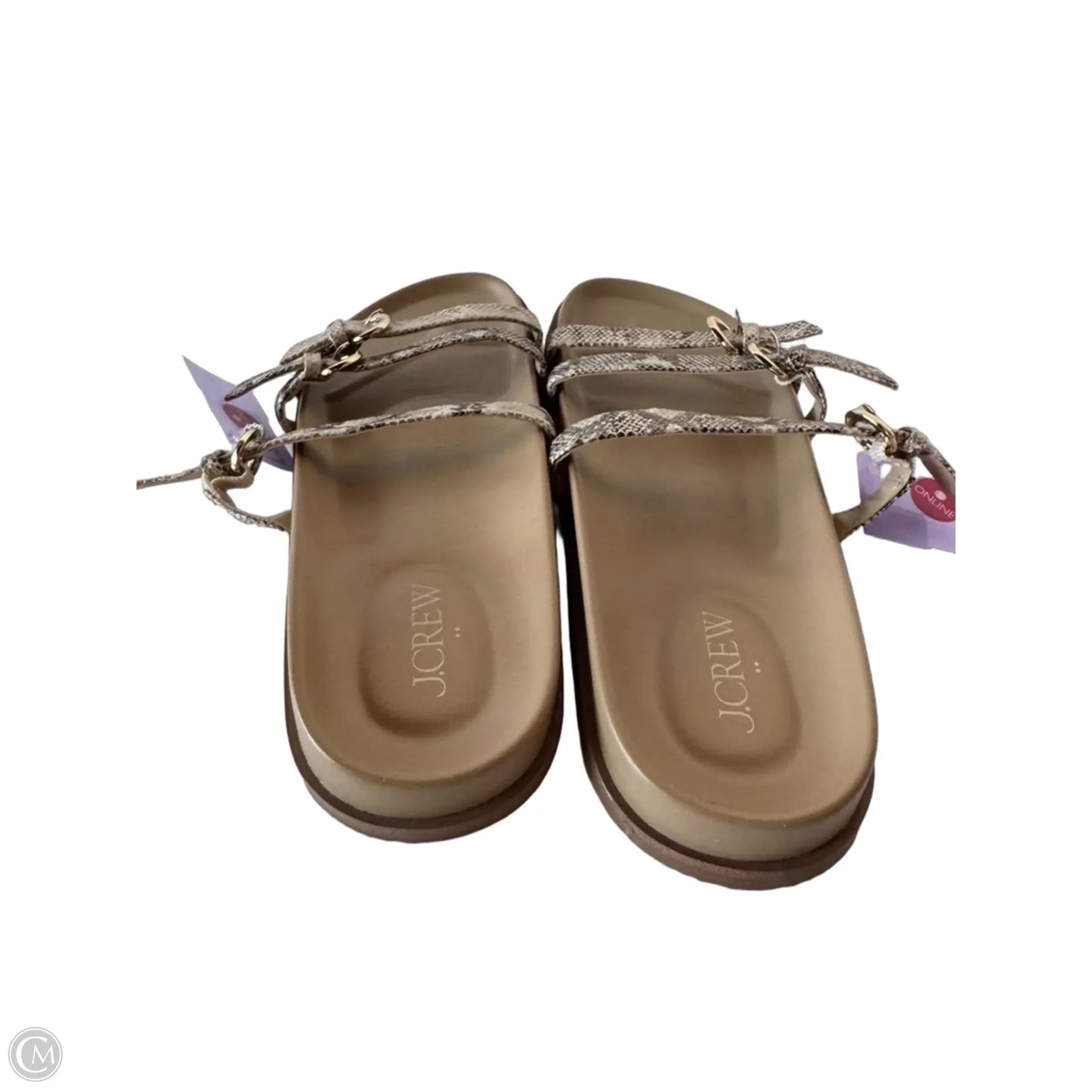Sandals Flats By J. Crew In Brown & Cream, Size: 8
