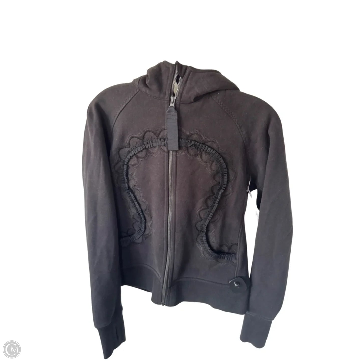 Athletic Sweatshirt Hoodie By Lululemon In Black, Size: L