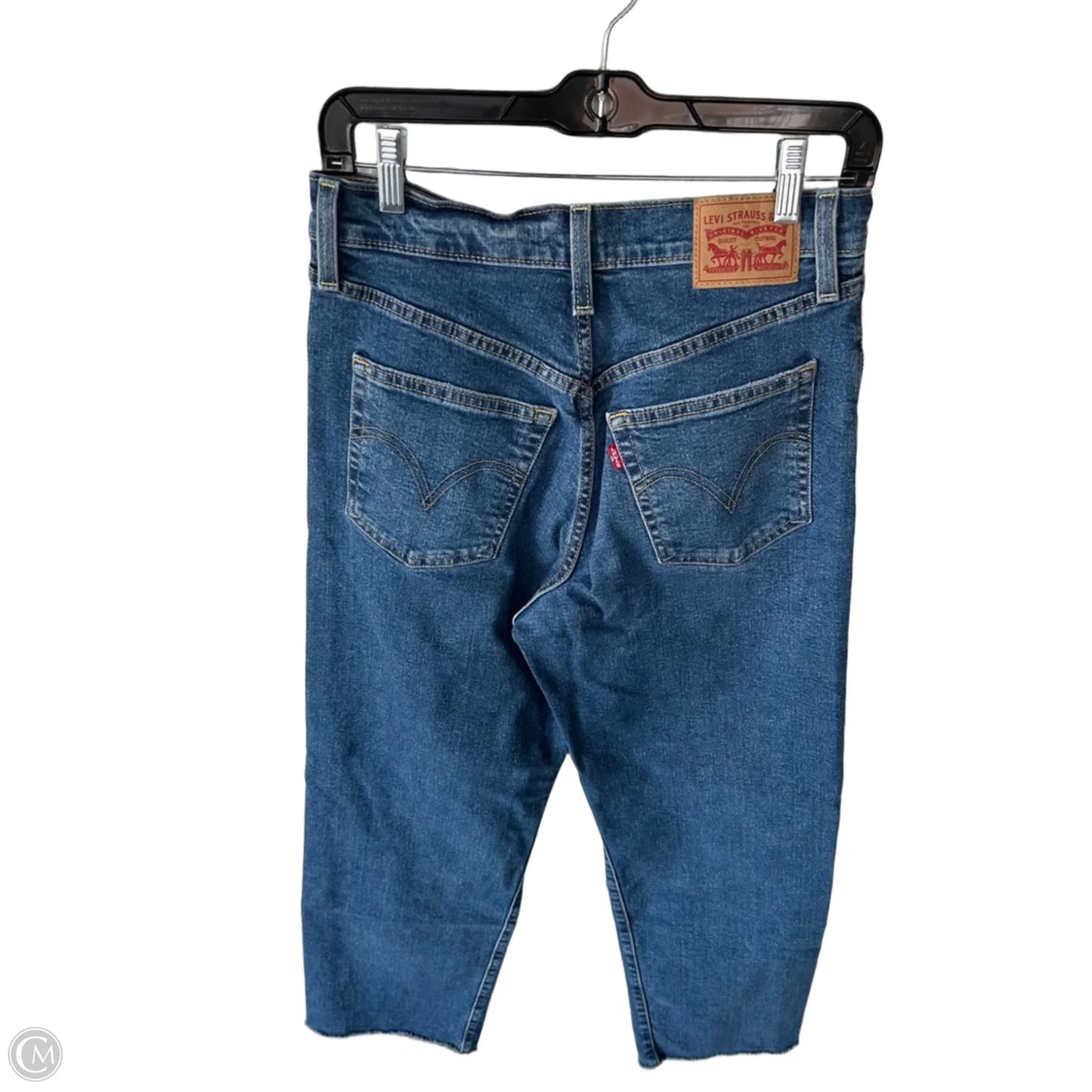 Jeans Straight By Levis In Black Denim, Size: 6