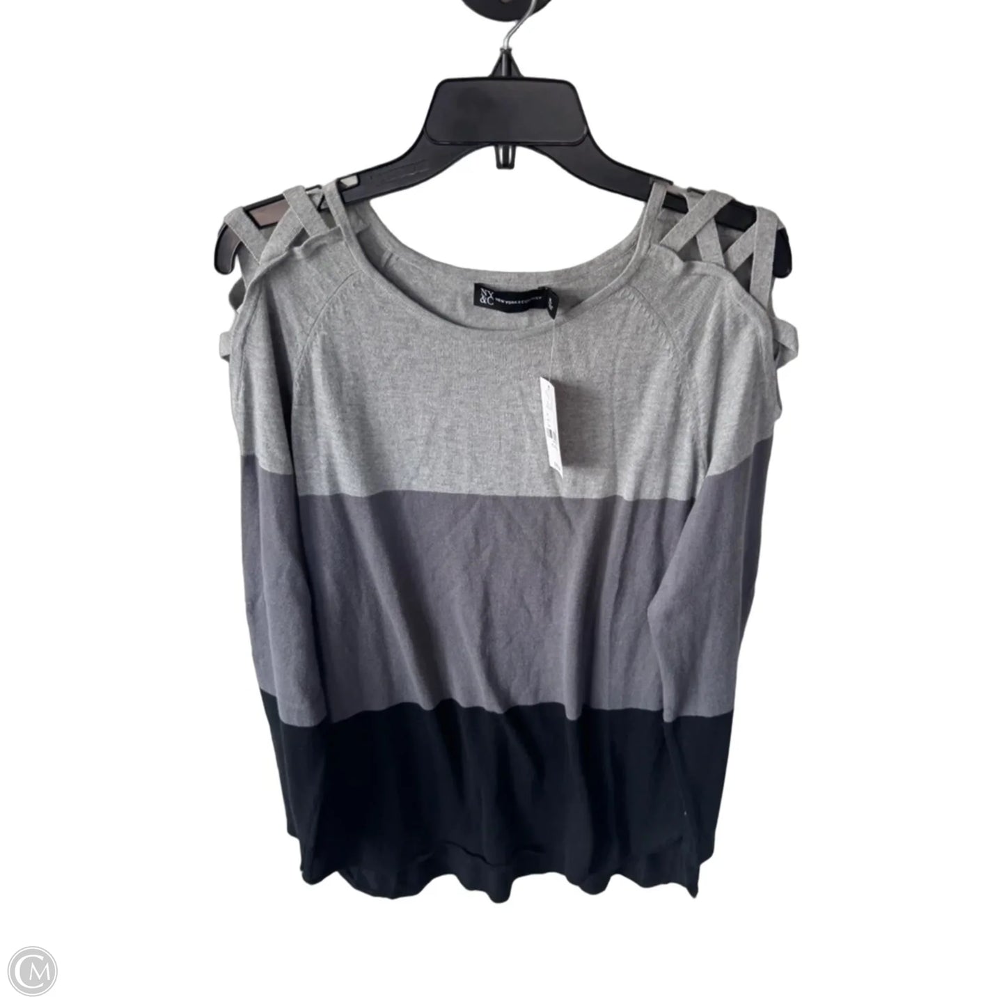 Sweater By New York And Co In Black & Grey, Size: Xl